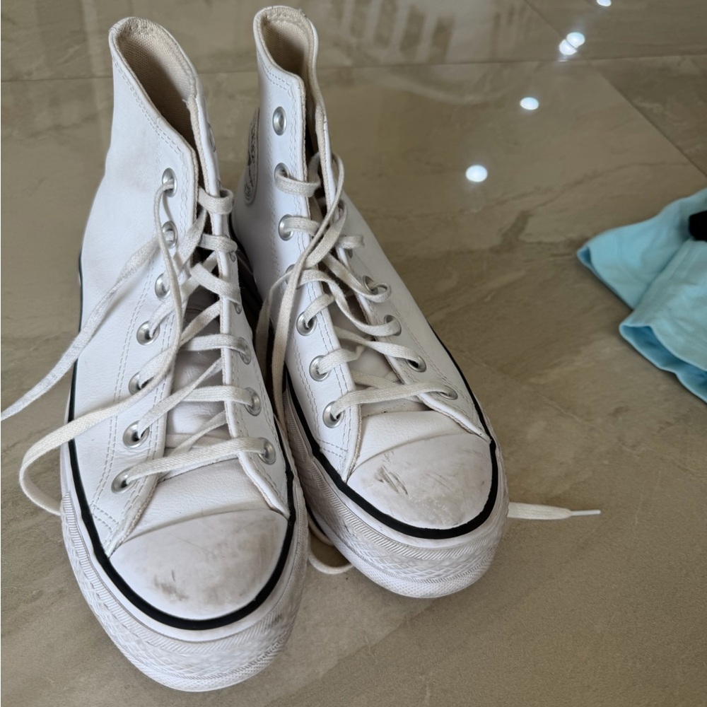 Converse White High-Top Sneakers